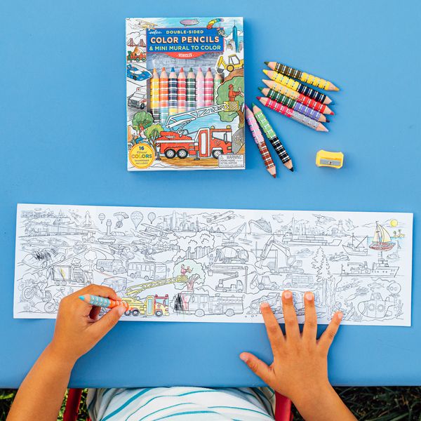 Eeboo :: Vehicles Mini Mural and Pencils