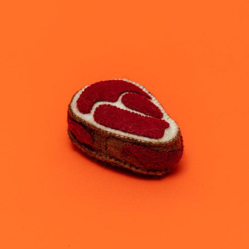 Ware of the Dog :: Boiled Wool Steak Dog Toy
