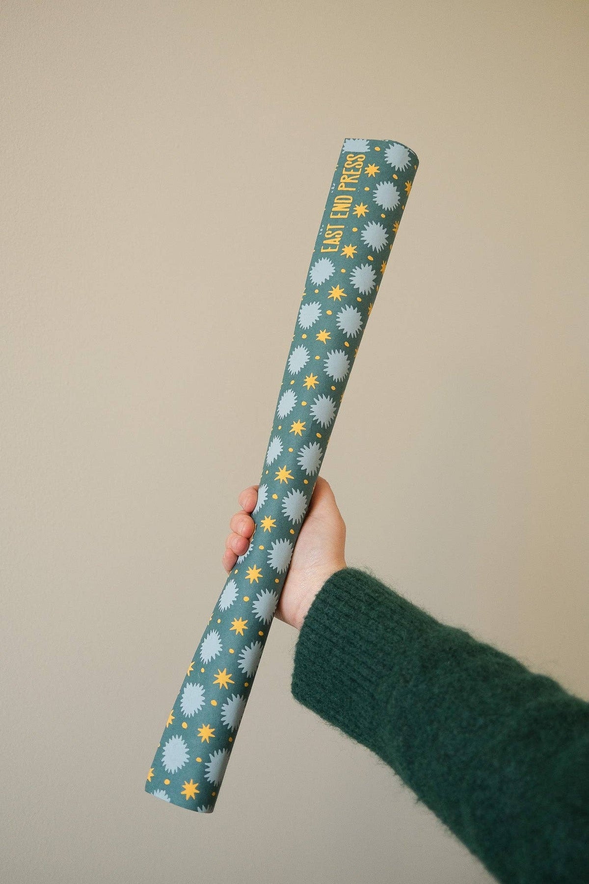 East End Press :: Teal Stars Wrapping Paper