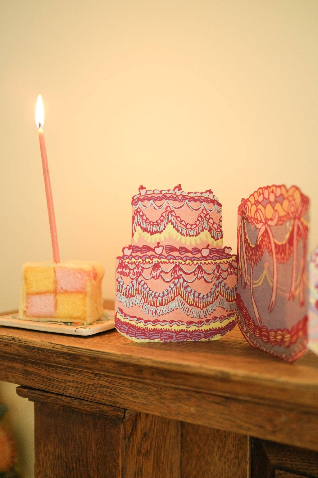 East End Press :: Birthday Cake Concertina Greeting Card