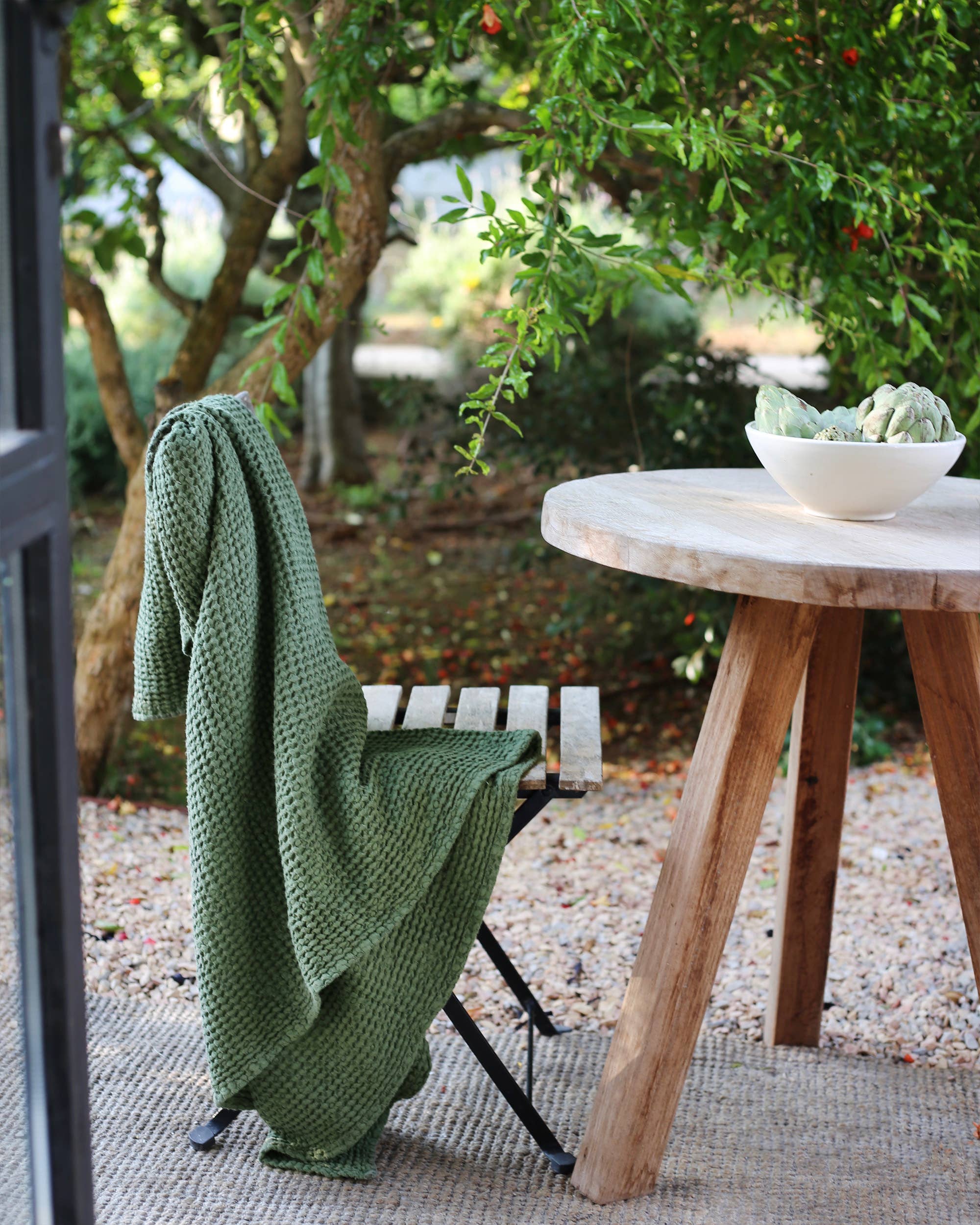 MagicLinen :: Linen waffle throw blanket in various colours