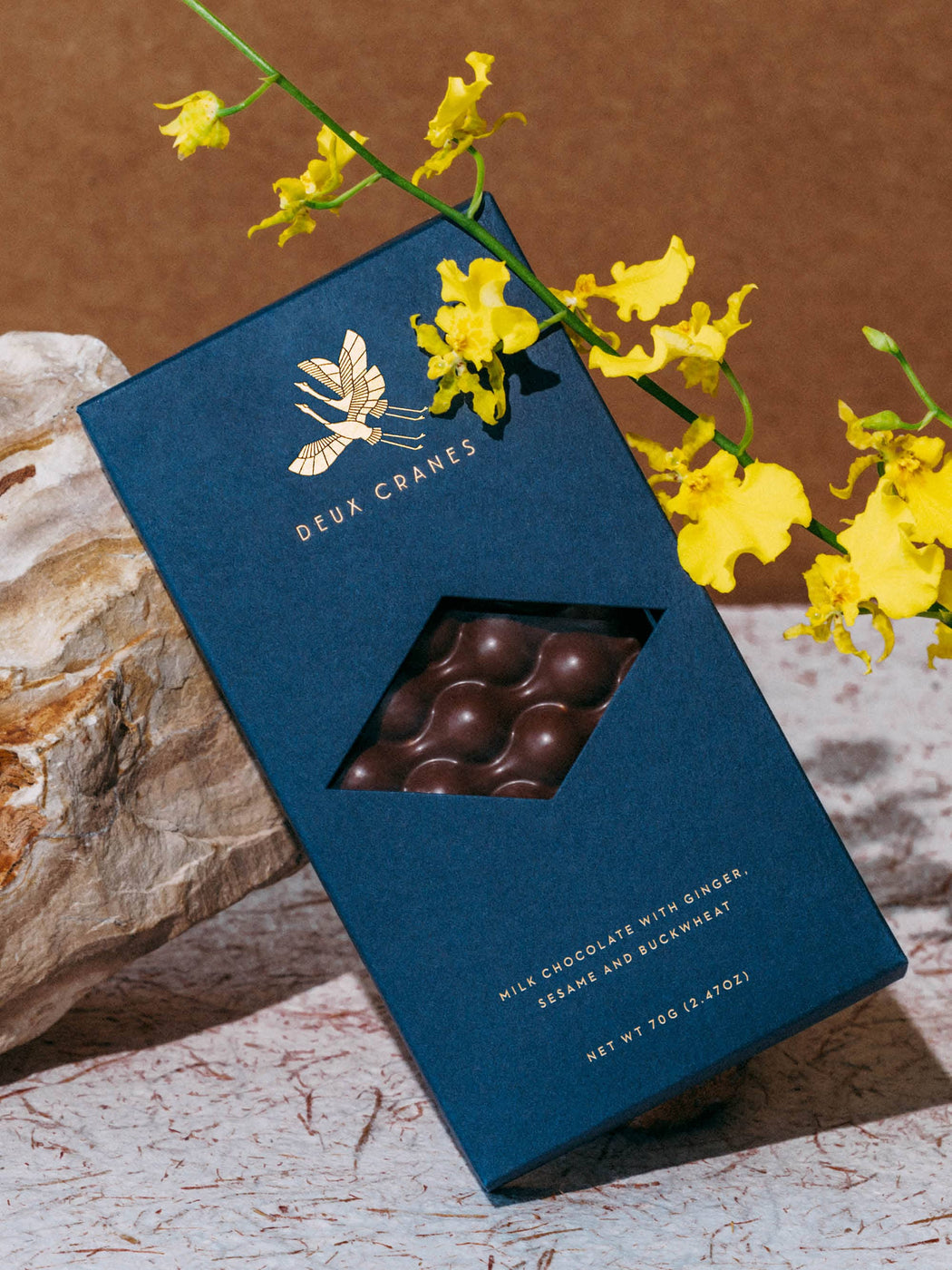 Deux Cranes :: Milk Chocolate with Ginger Sesame and Buckwheat