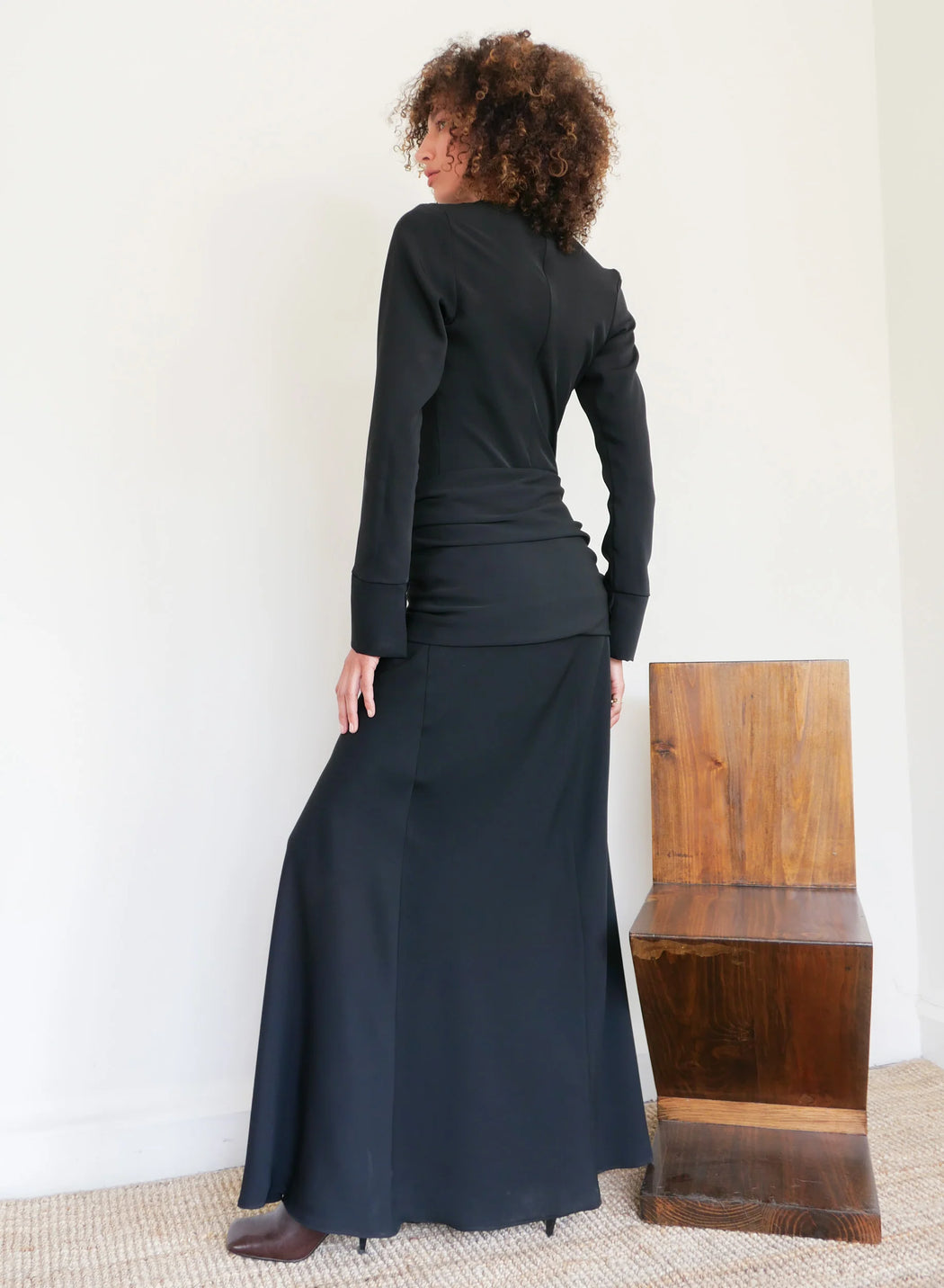 Sloan :: Asymmetrical Crepe Bias Dress