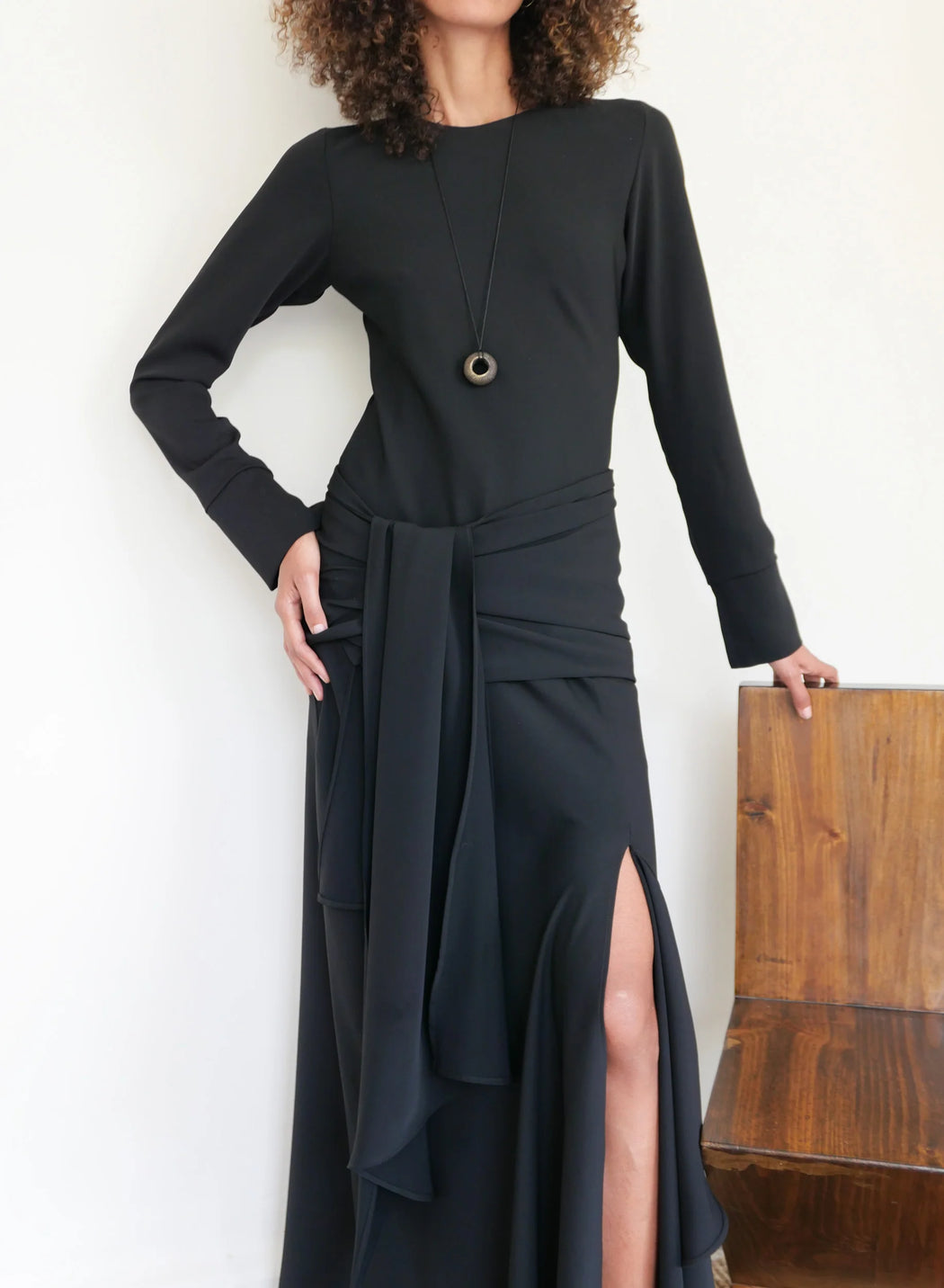 Sloan :: Asymmetrical Crepe Bias Dress