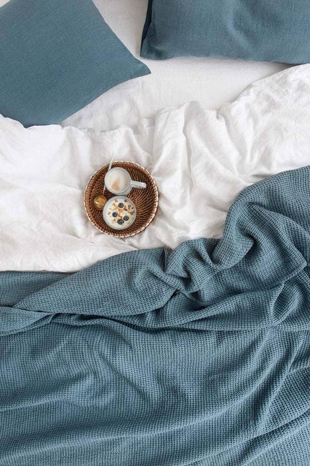 MagicLinen :: Linen waffle blanket in various colors