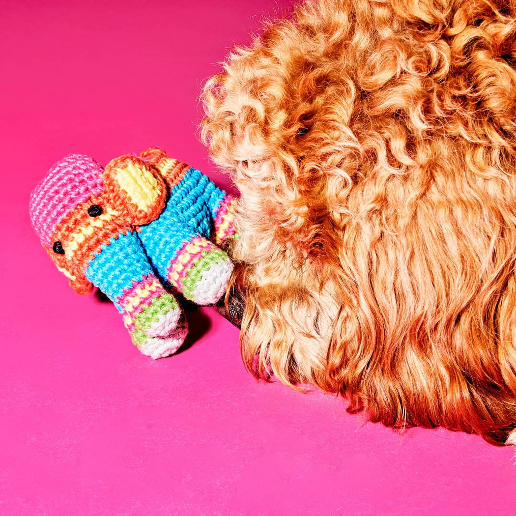 Ware of the Dog ::  Hand Crochet Elephant Dog Toy