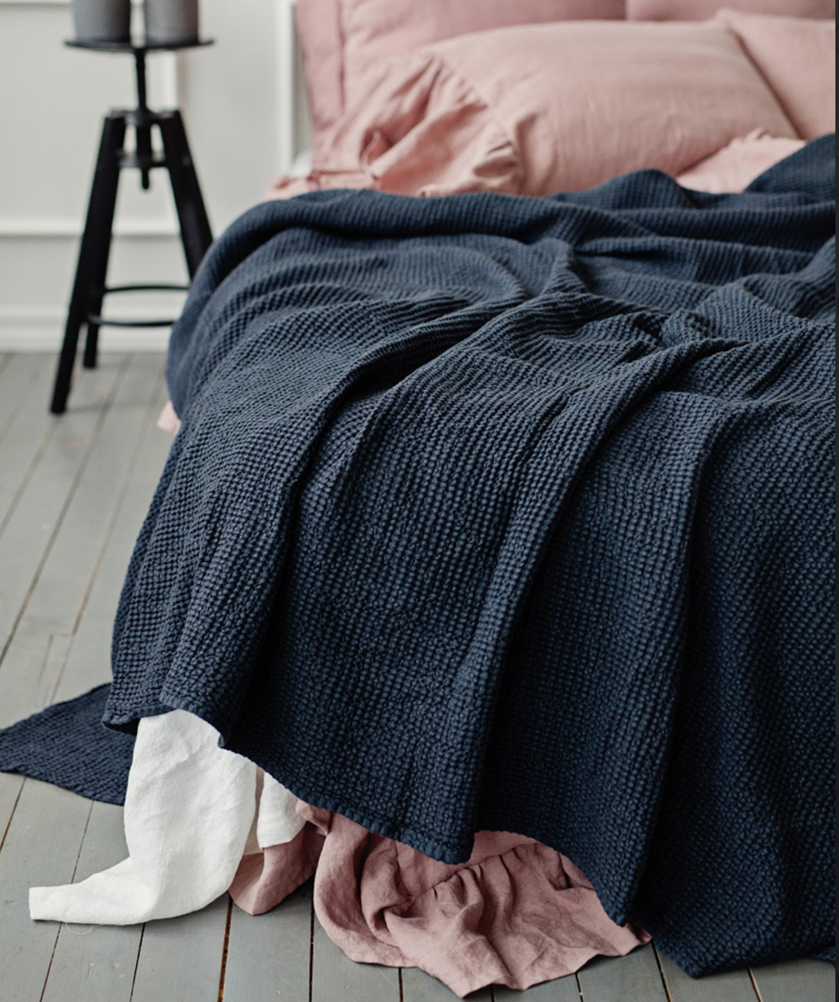 MagicLinen :: Linen waffle blanket in various colors