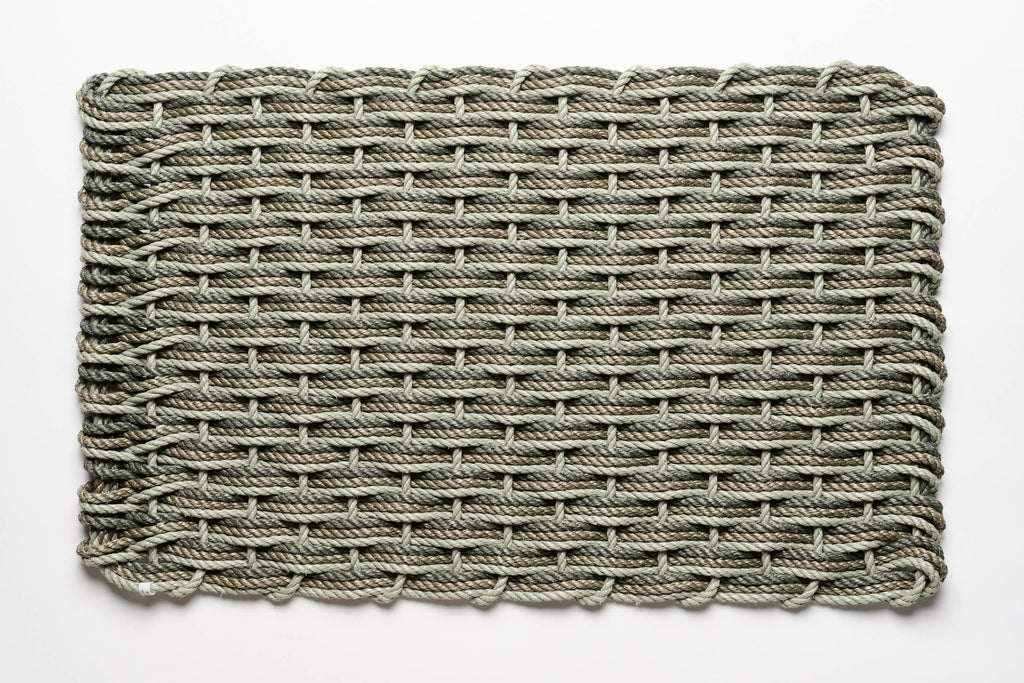 The Rope Co. :: Triple Weave Doormat, Sage, Mushroom & Blue Spruce