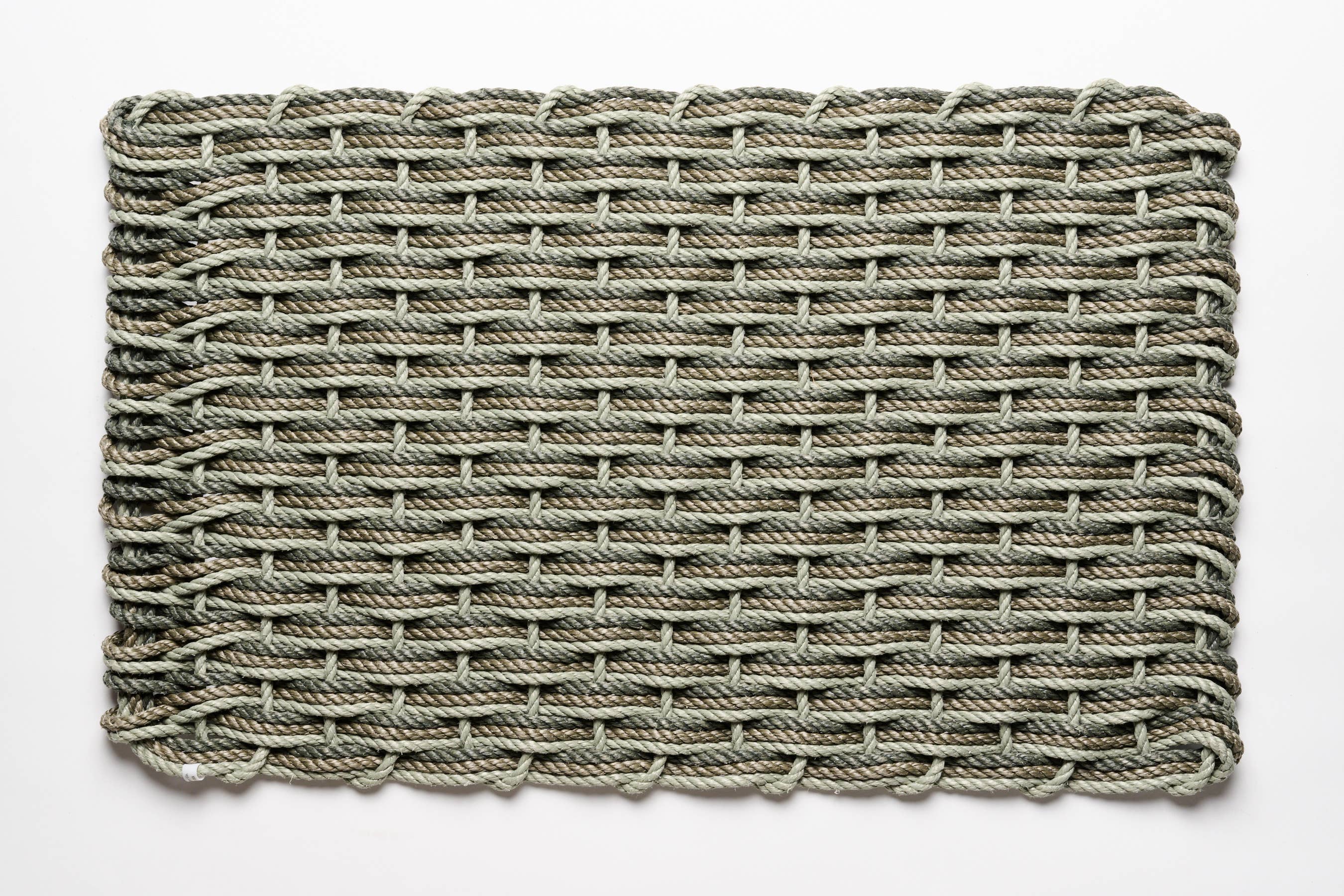 The Rope Co. :: Triple Weave Doormat, Sage, Mushroom & Blue Spruce