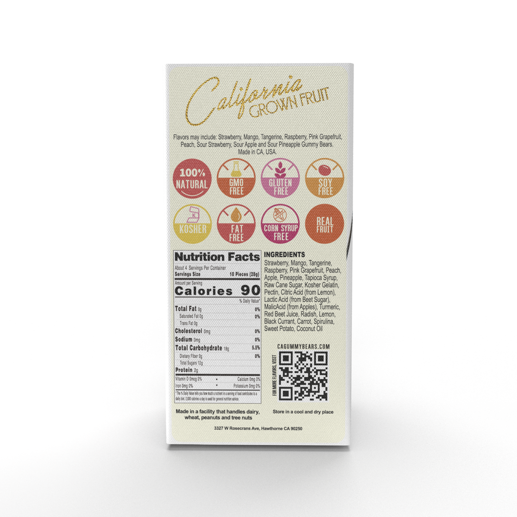 California Gummy Bears ::  Real Fruit Mix