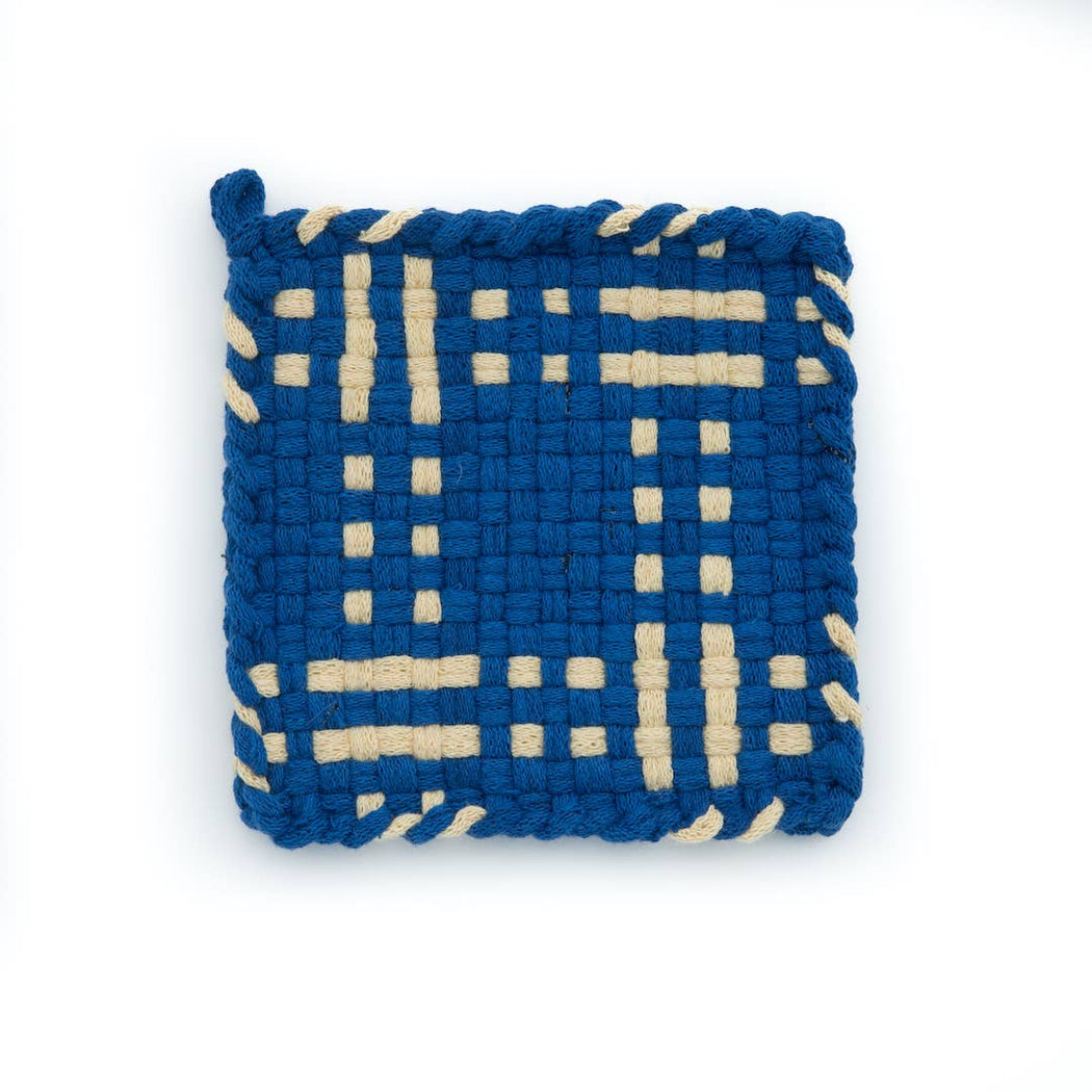 Kate Kilmurray :: Pot Holder, Blue and Daffodil