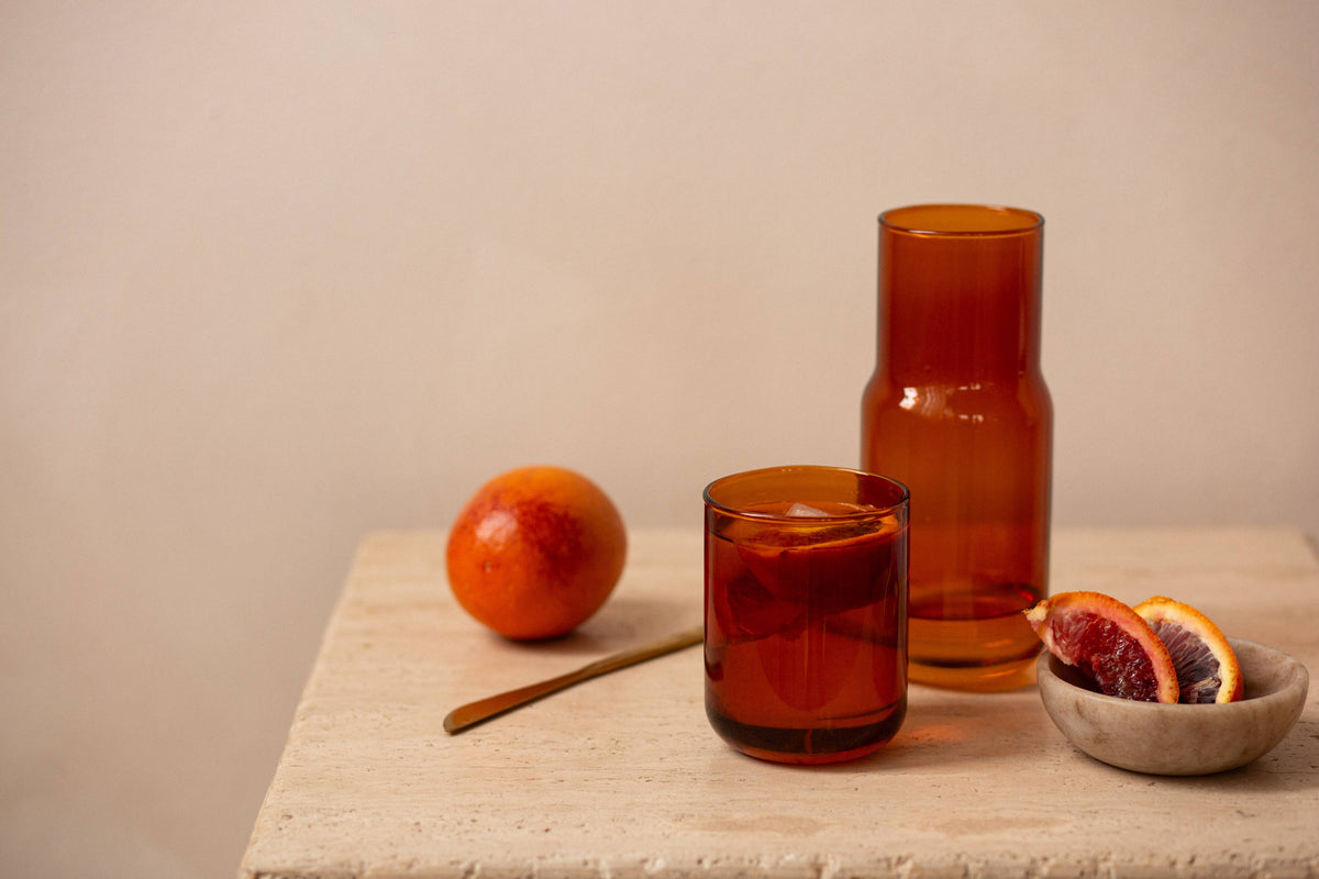Gry Mattr: Tinted Glass Carafe, Amber