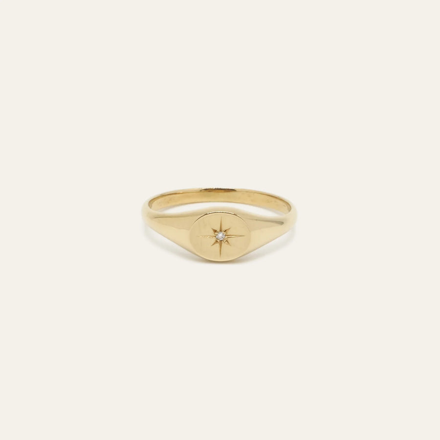 Gjenmi :: Baby Signet Diamond Ring