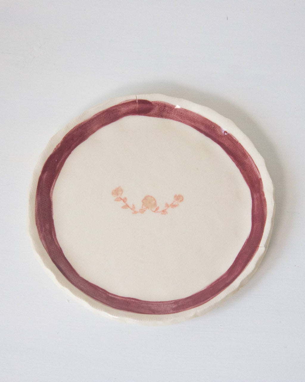 Erika Christine Ceramics :: Hyacinth Catchall Plate, Raspberry