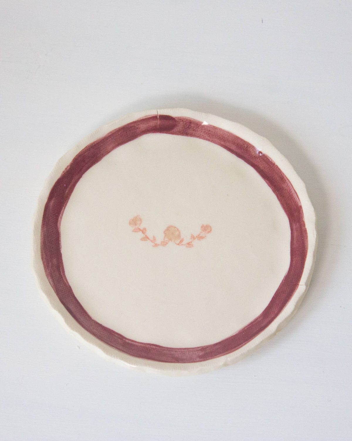 Erika Christine Ceramics :: Hyacinth Catchall Plate, Raspberry