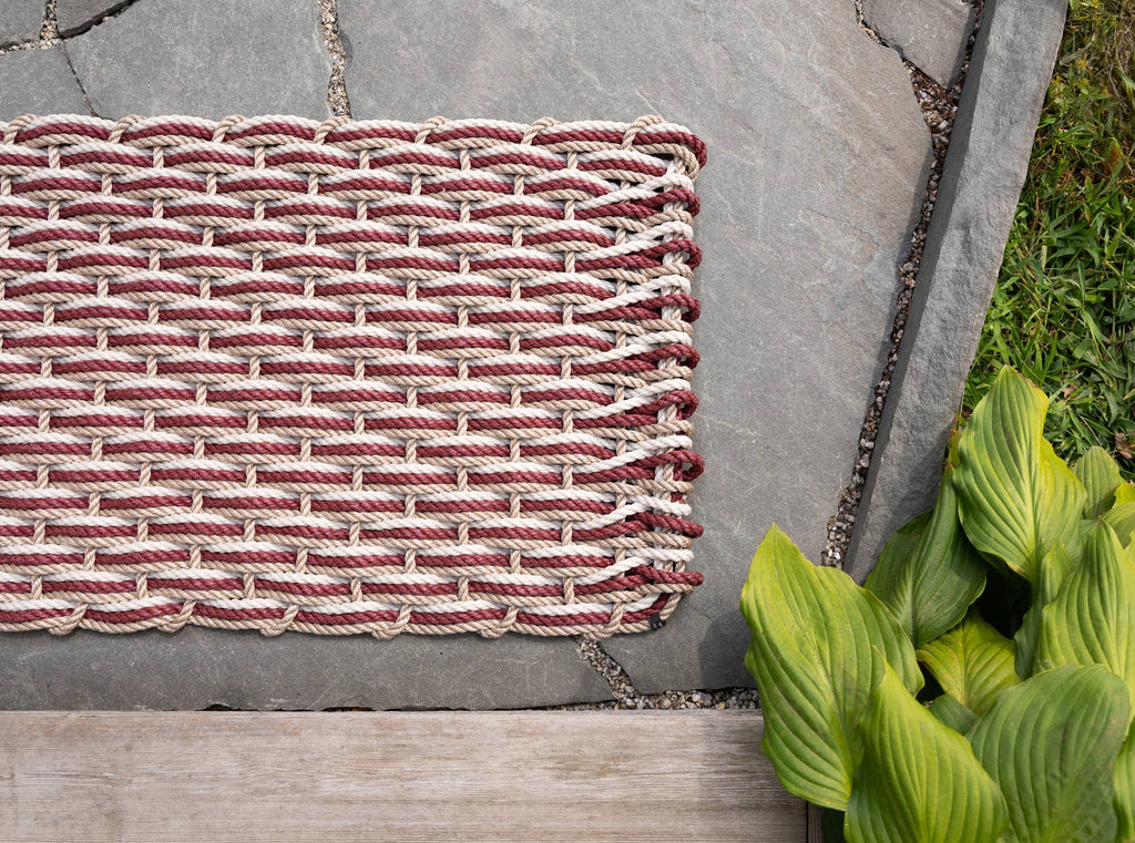 The Rope Co. :: Doormat, Sand, Pomegranate & Oyster