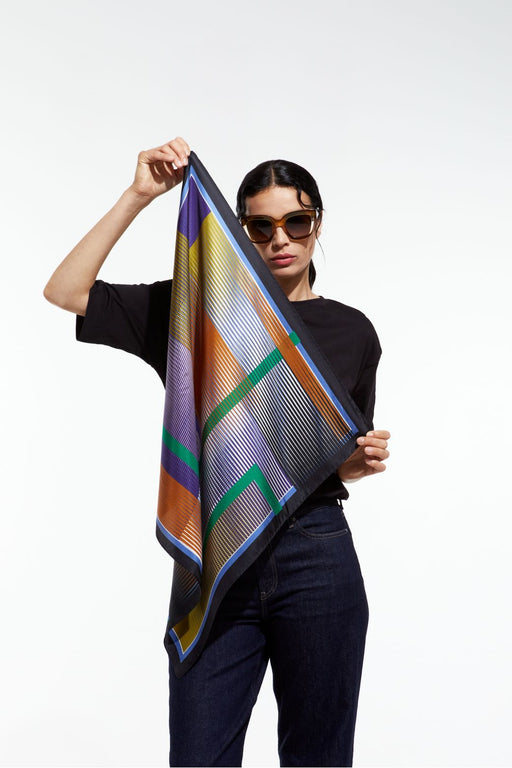 Mapoesie :: Vibrant Square Scarf, Brown 70x70cm