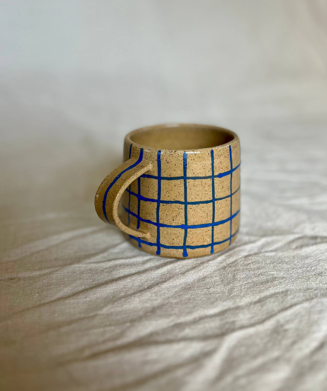 Void & Form Ceramics ::  Blue Checkered Mug