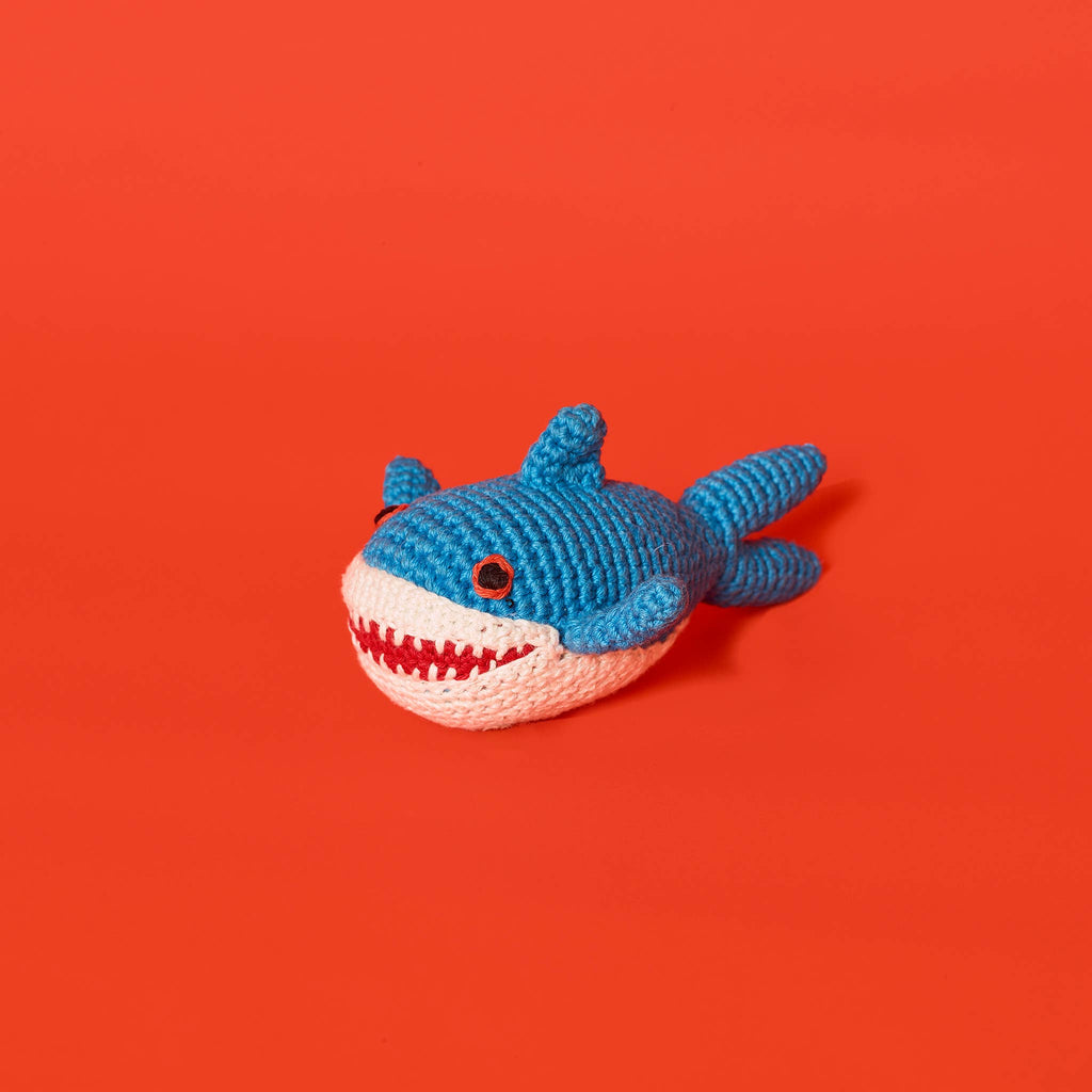Ware of the Dog :: Cotton Crochet Shark Dog Toy