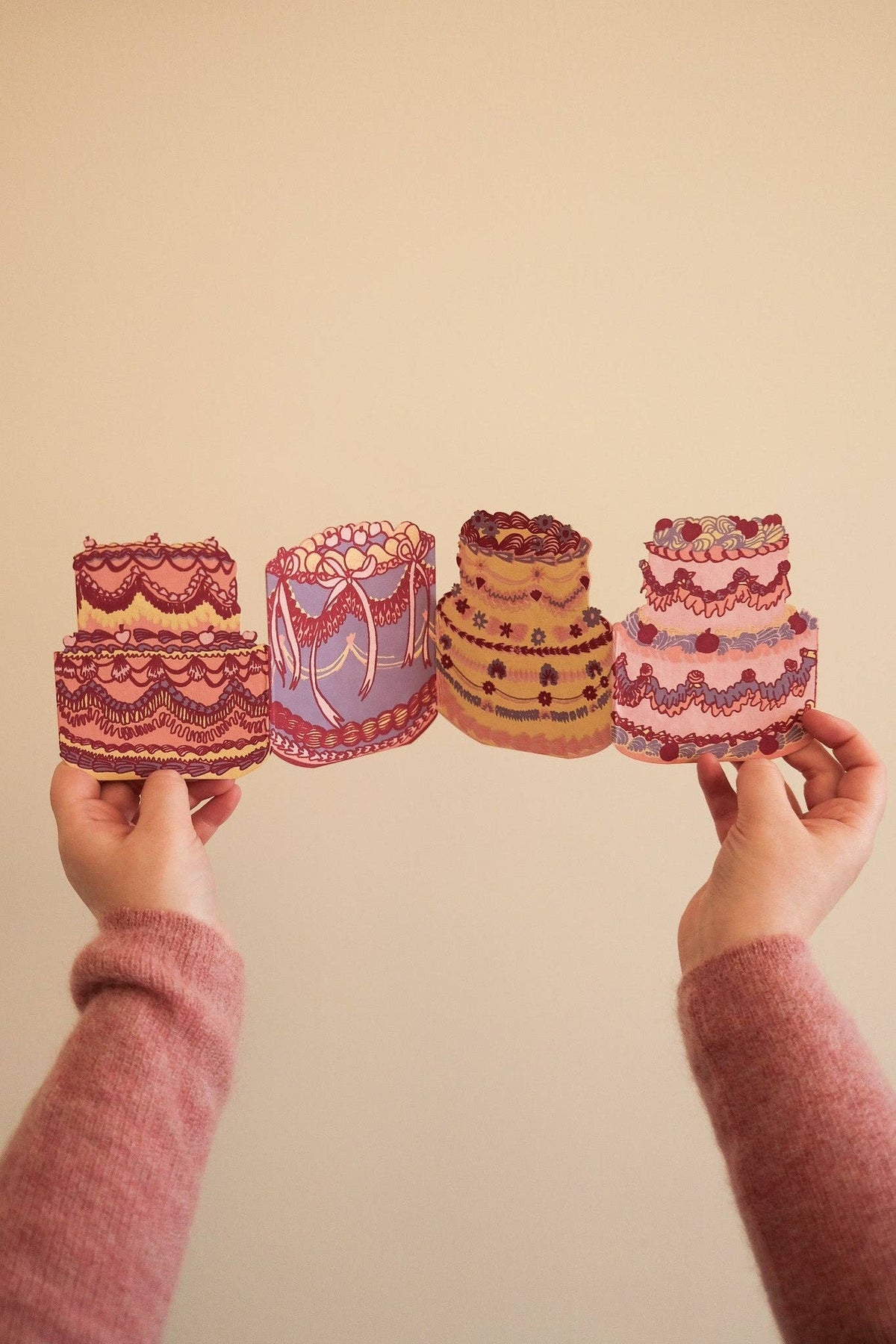 East End Press :: Birthday Cake Concertina Greeting Card