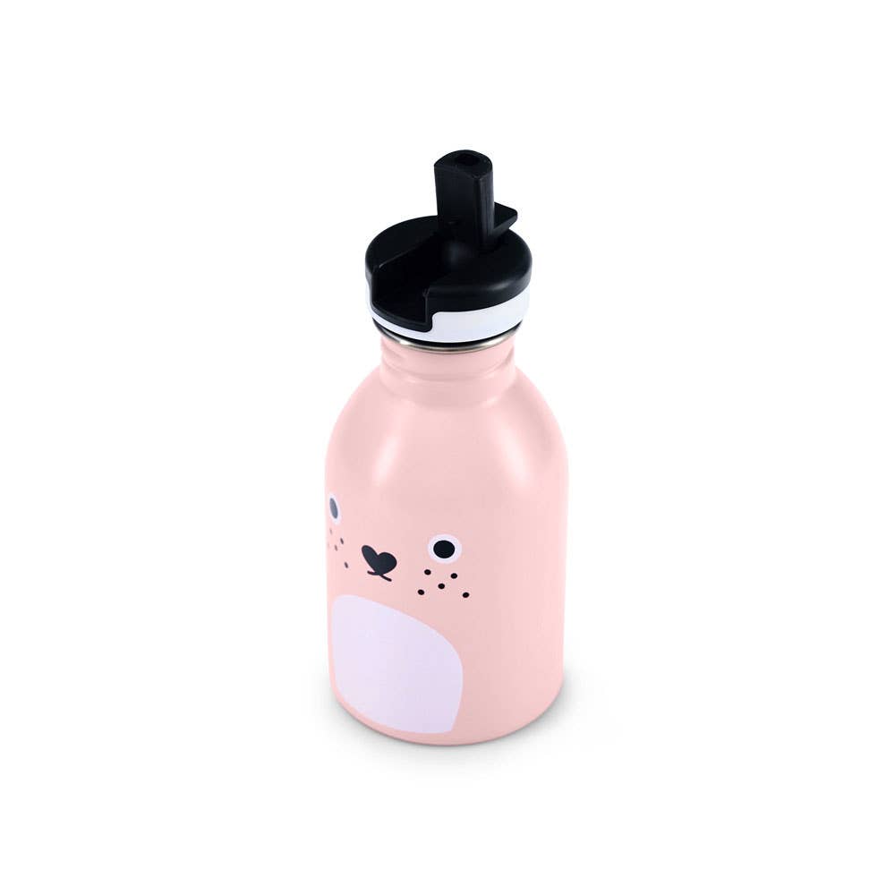 Noodoll :: Stainless Steel Water Bottle, Ricecarrot Rabbit Pink