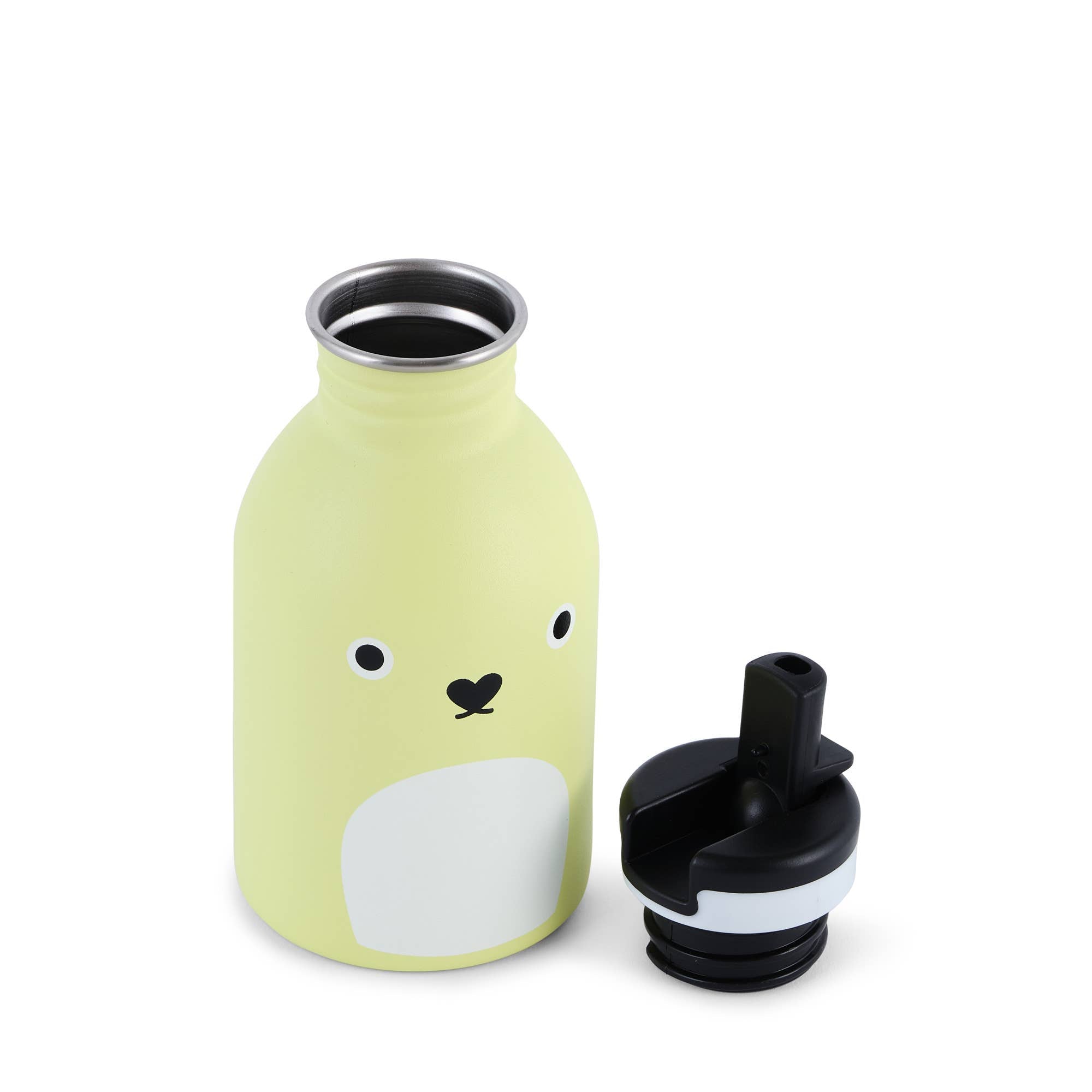Noodoll :: Stainless Steel Water Bottle, Ricecracker Mouse Yellow