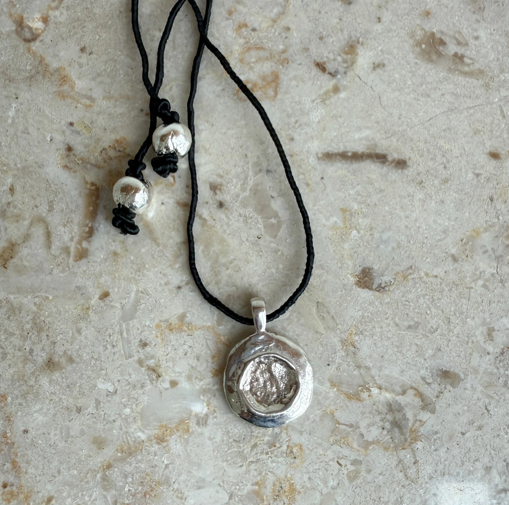 Mercurial Studio :: Silver Cleo Necklace w/Silk