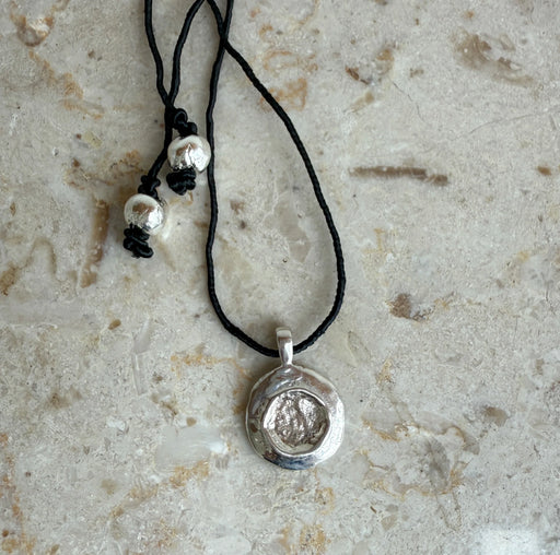 Mercurial Studio :: Silver Cleo Necklace w/Silk