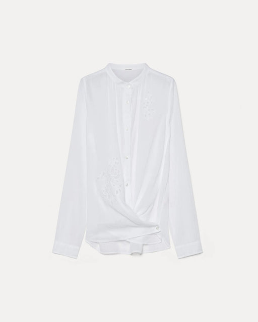 Pomandere :: Embroidered cotton voile shirt