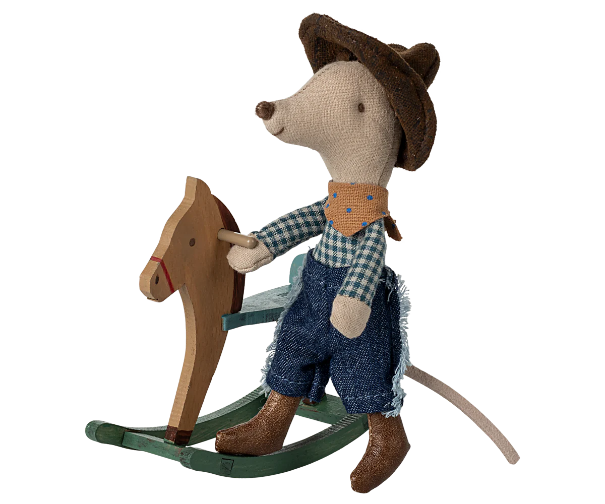 Maileg :: Cowboy Mouse w/Rocking Chair