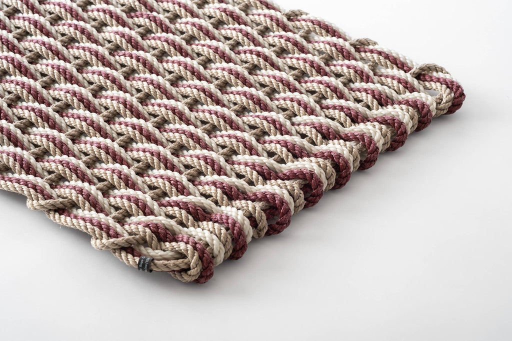 The Rope Co. :: Doormat, Sand, Pomegranate & Oyster