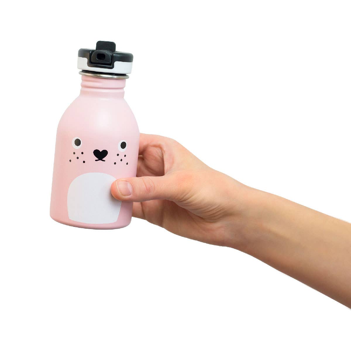 Noodoll :: Stainless Steel Water Bottle, Ricecarrot Rabbit Pink