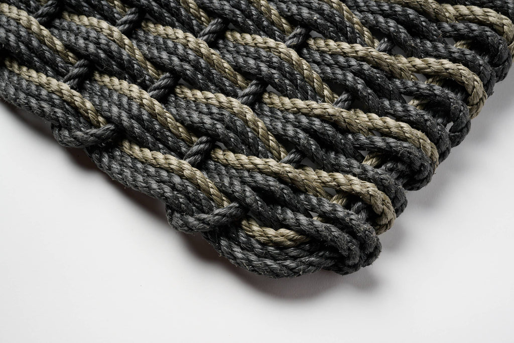 The Rope Co. :: Triple Weave Doormat, Charcoal & Mushroom