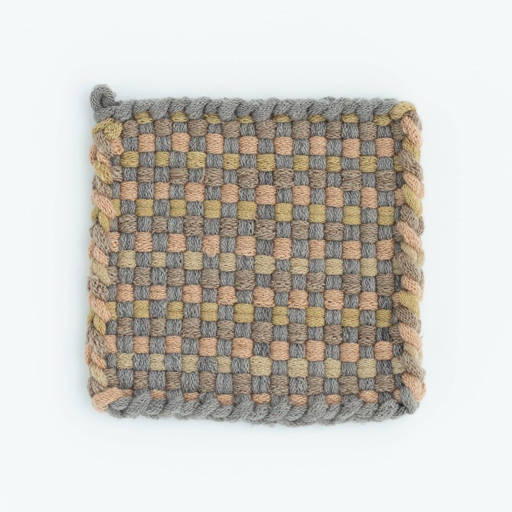 Kate Kilmurray :: Hand Dyed Wool Pot Holder, Grey & Earth
