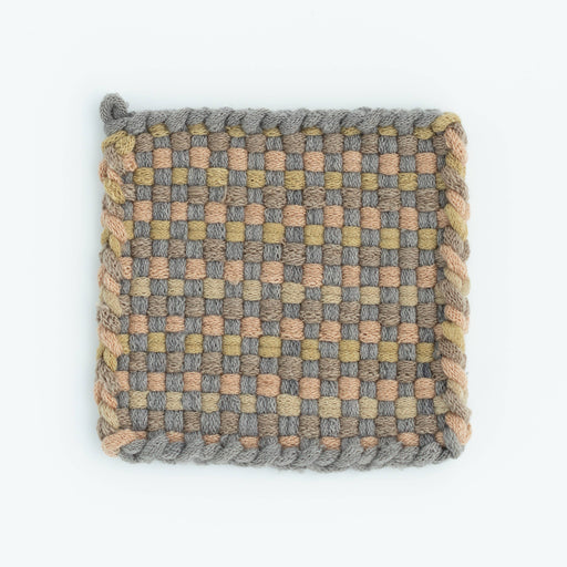 Kate Kilmurray :: Hand Dyed Wool Pot Holder, Grey & Earth