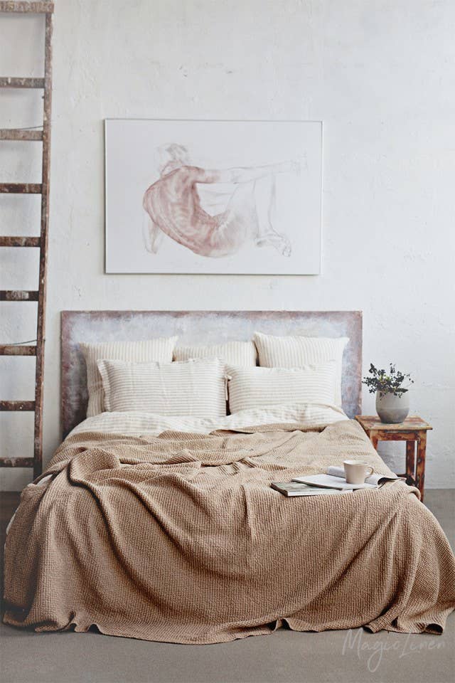 MagicLinen :: Linen waffle blanket in various colors