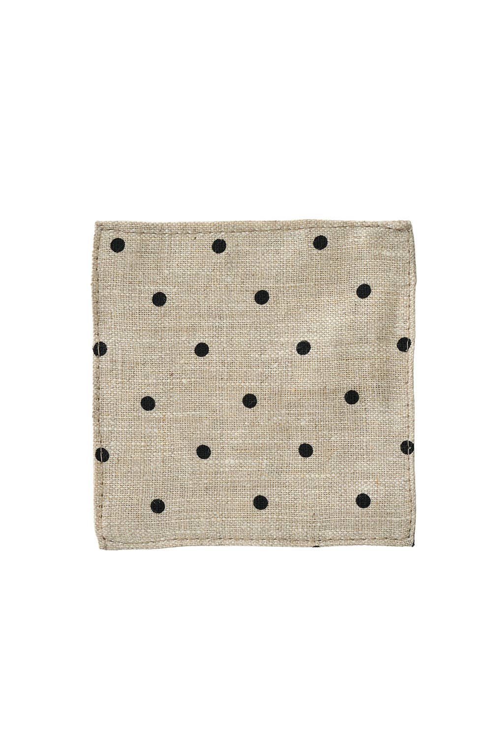 Fog Linen :: Linen Coaster, Natural Dot