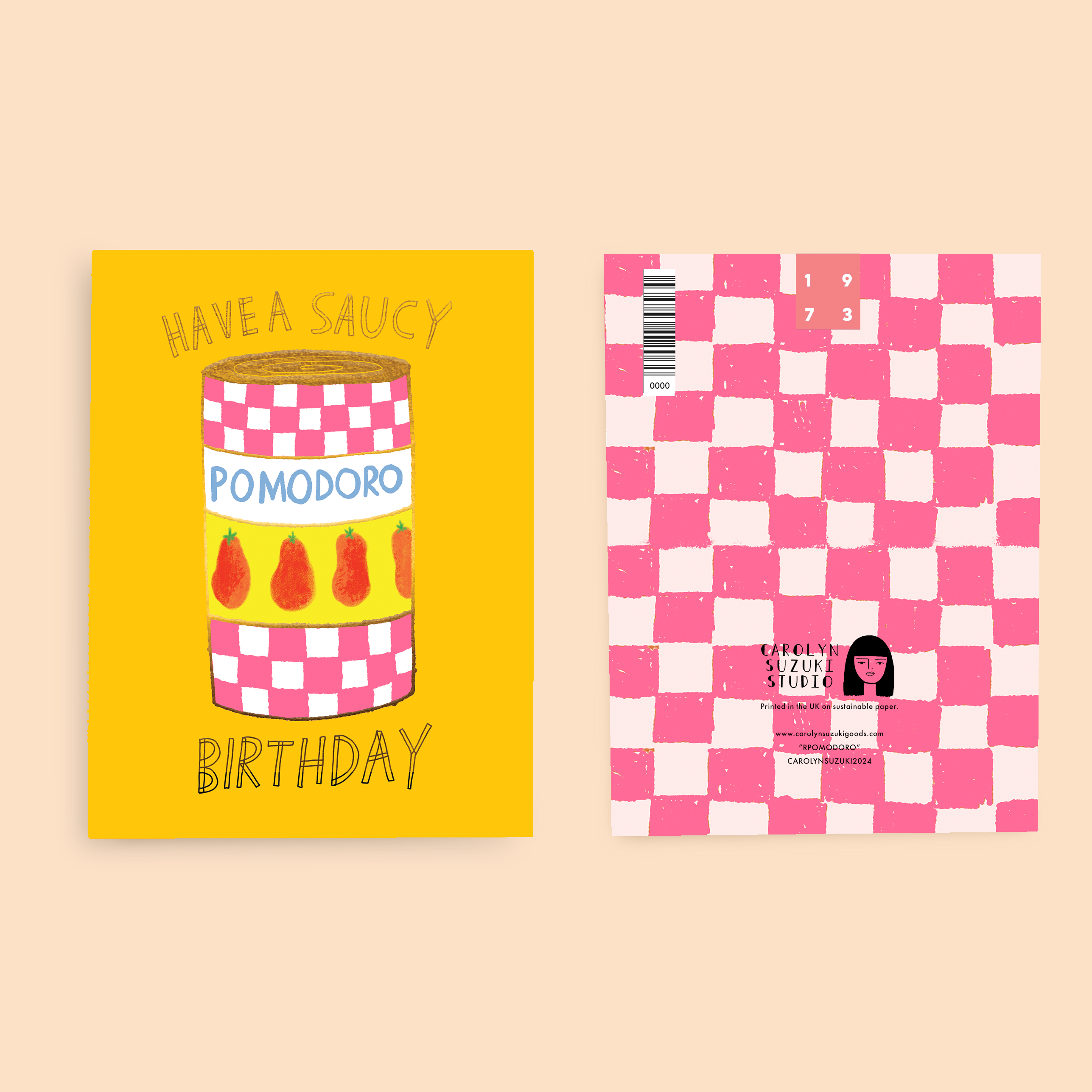 Carolyn Suzuki :: Pomodoro Birthday Card