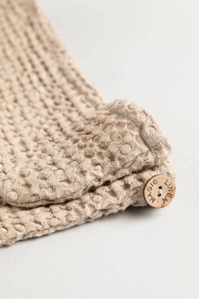 MagicLinen :: Linen waffle hair towel
