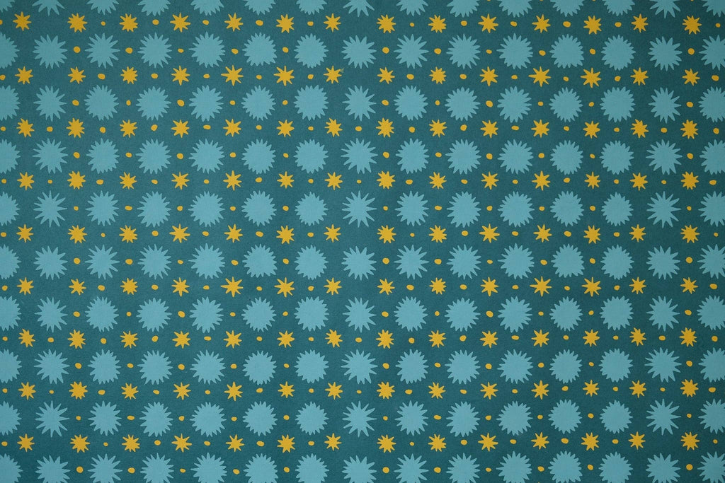 East End Press :: Teal Stars Wrapping Paper