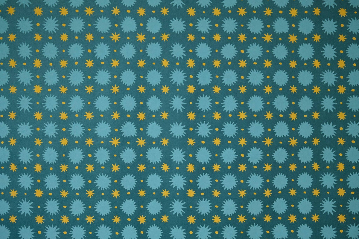 East End Press :: Teal Stars Wrapping Paper