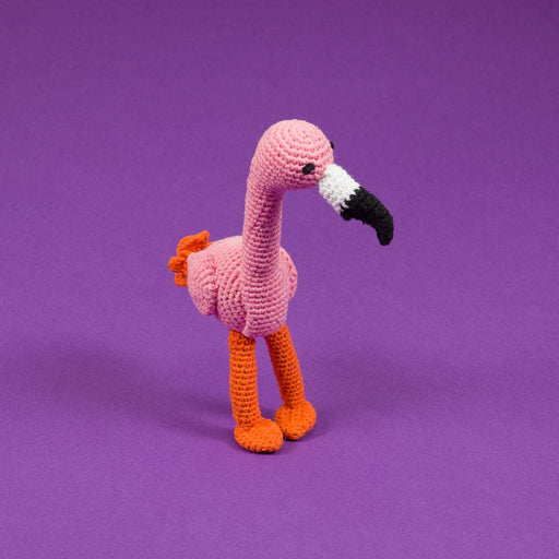 Ware of the Dog ::  Hand Crochet Flamingo Dog Toy