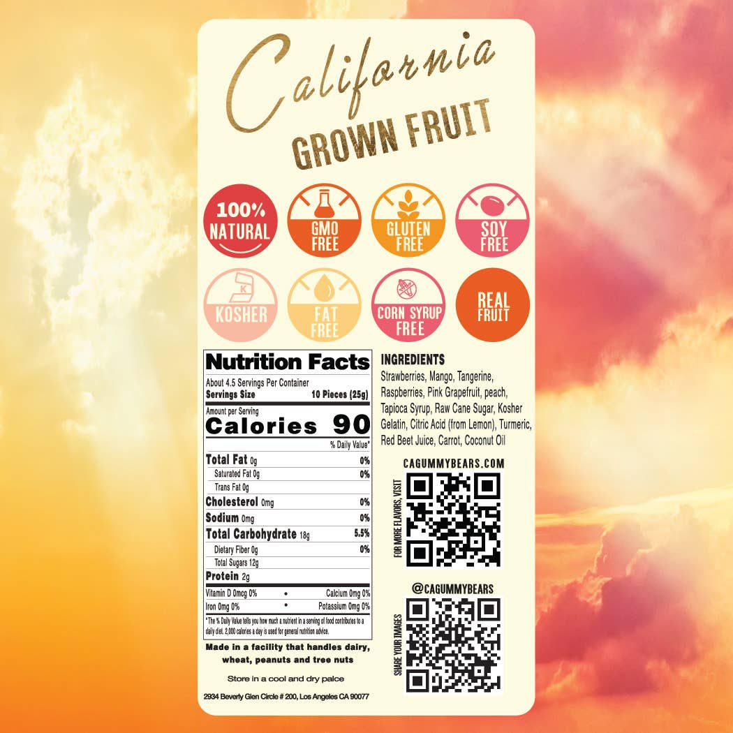 California Gummy Bears :: California Fruit Mix