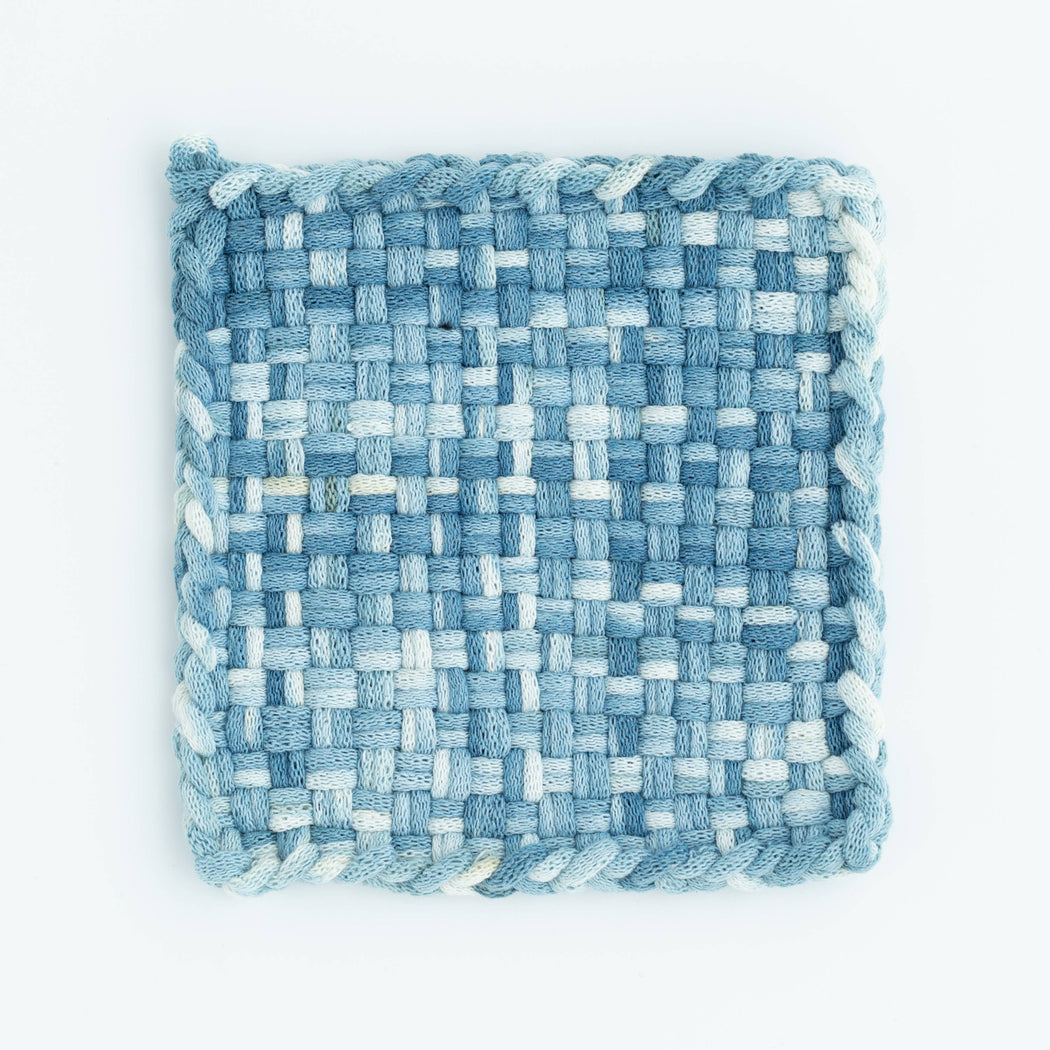 Kate Kilmurray - Pot Holder, Hand Dyed Shibori cotton indigo