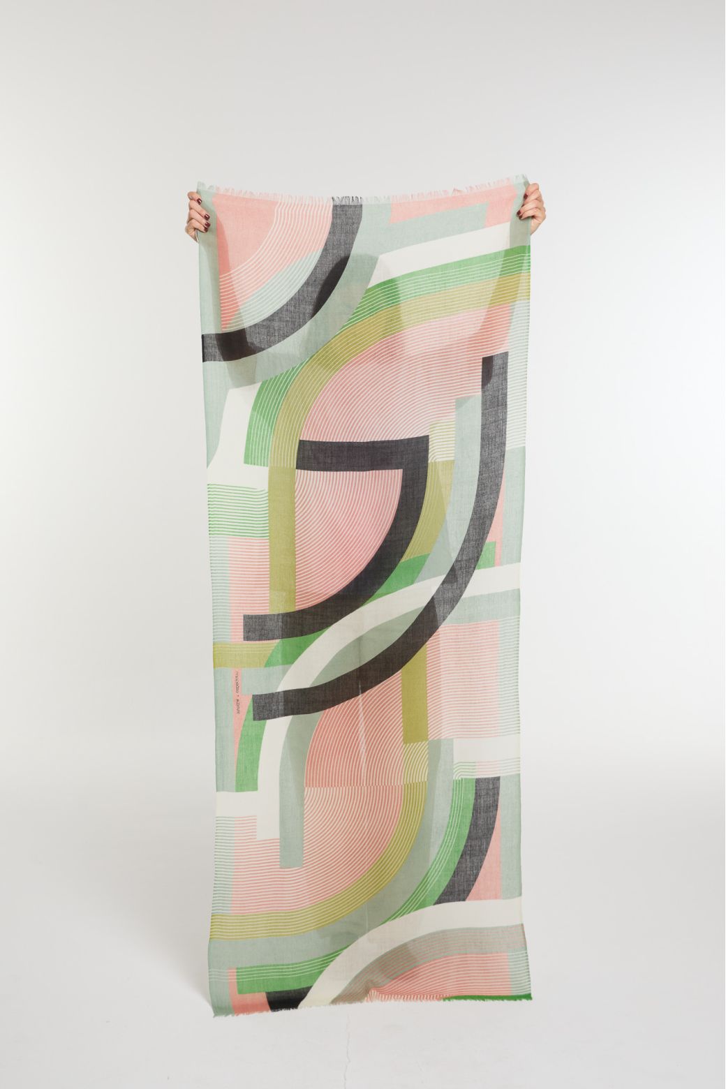 Mapoesie :: Alchimie Scarf, Grey/Green 70x190 CM