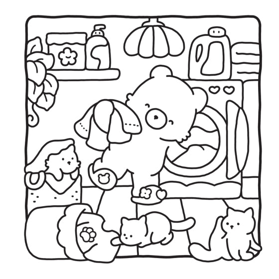 Cozy Friends Coloring Book