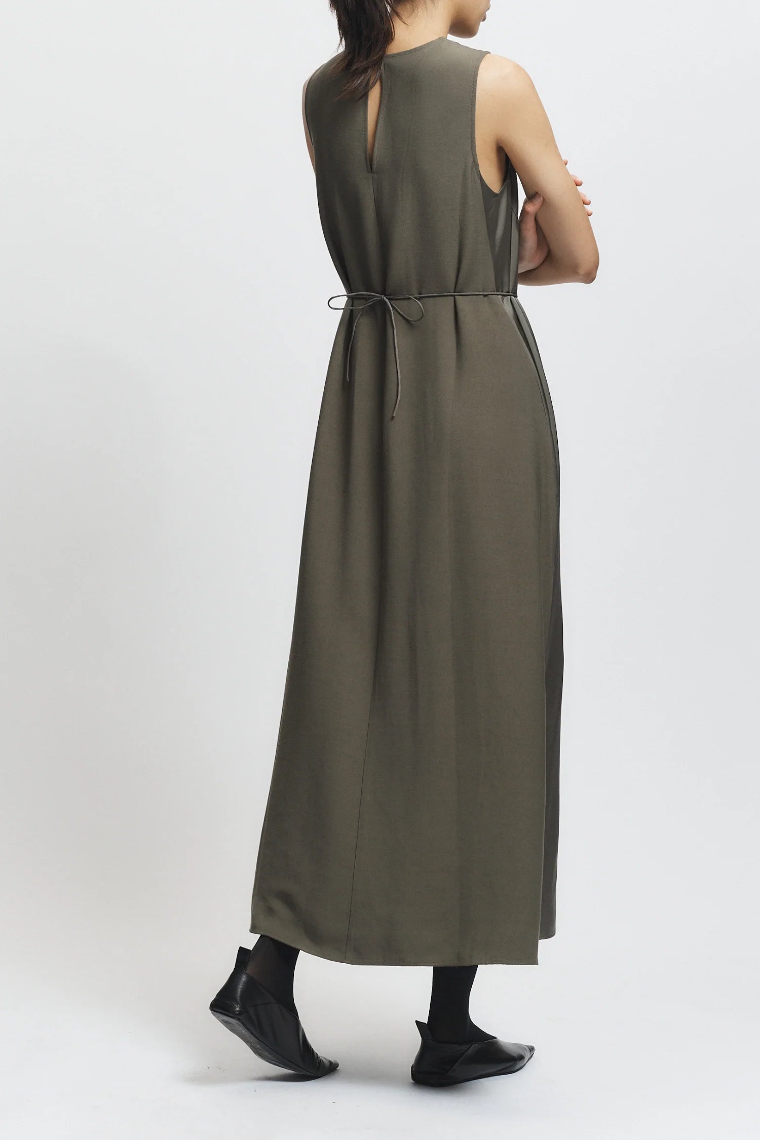 charmeuse maxi dress LILYSILK Women's Stretch Silk Asymmetrical Wrap Long Sleeve Maxi Dress Navy Blue S
