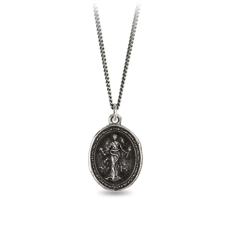 Pyrrha :: Hecate Silver Goddess Necklace 16"