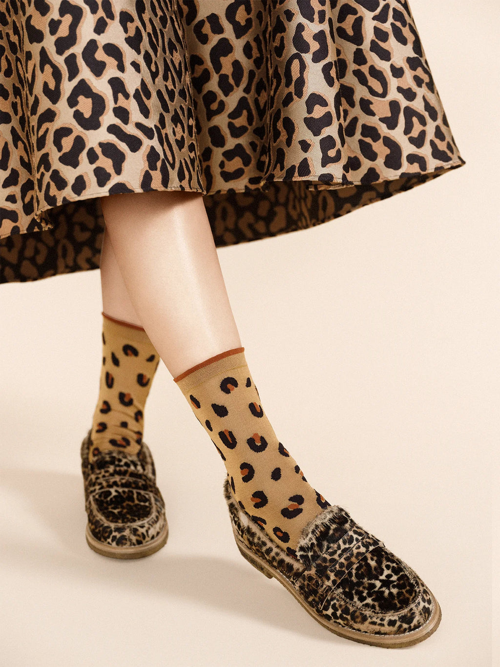 Hansel from Basel :: Cheetah Crew Sock