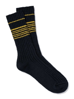 Royalties Paris :: Navy w/Yellow Stripes, Men's Socks